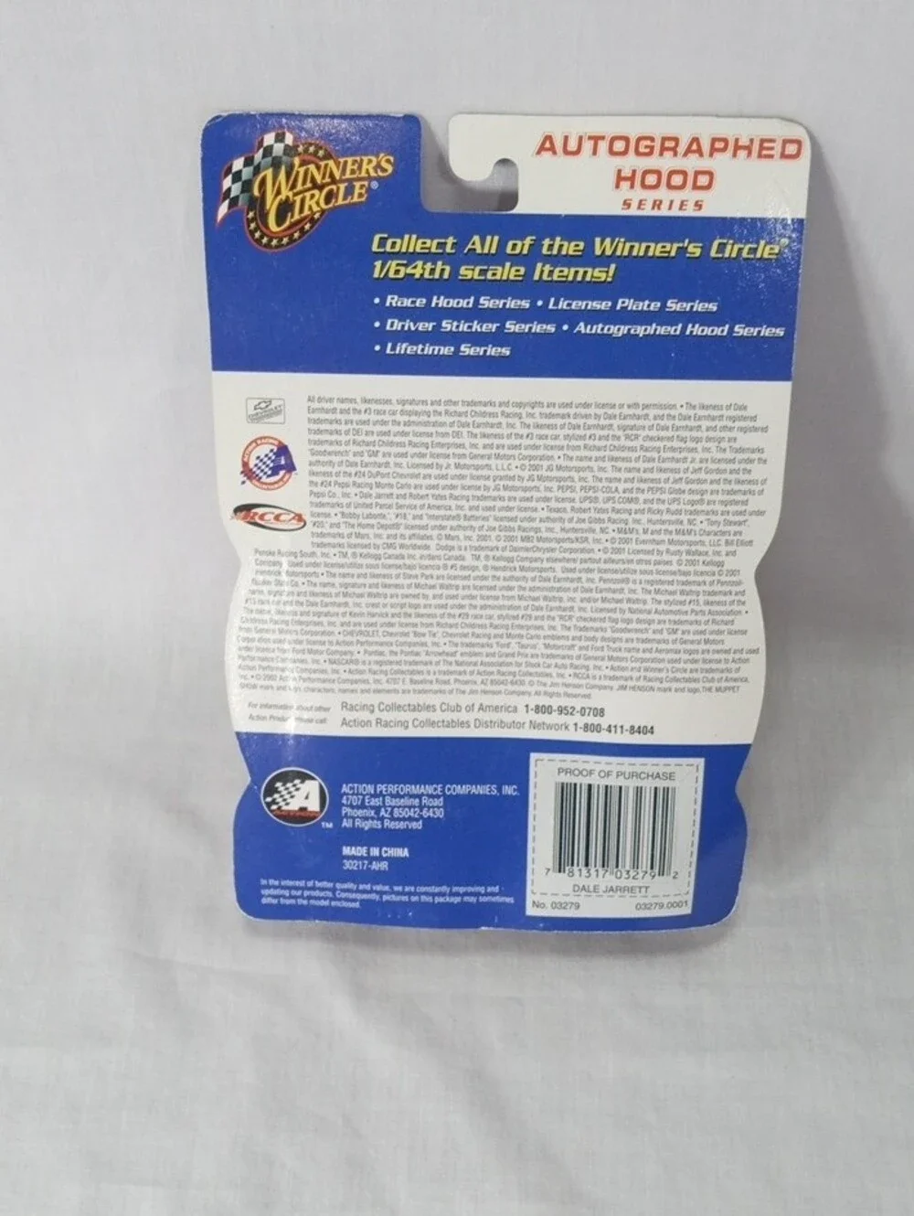 Winners Circle Dale Jarrett #88 UPS Die-Cast Car Lot